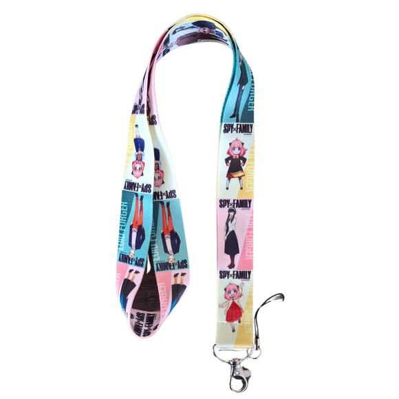 Japan Anime Spy X Family Neck Lanyard & Clip Multicolor Fabric One Size Unisex - Picture 3 of 6
